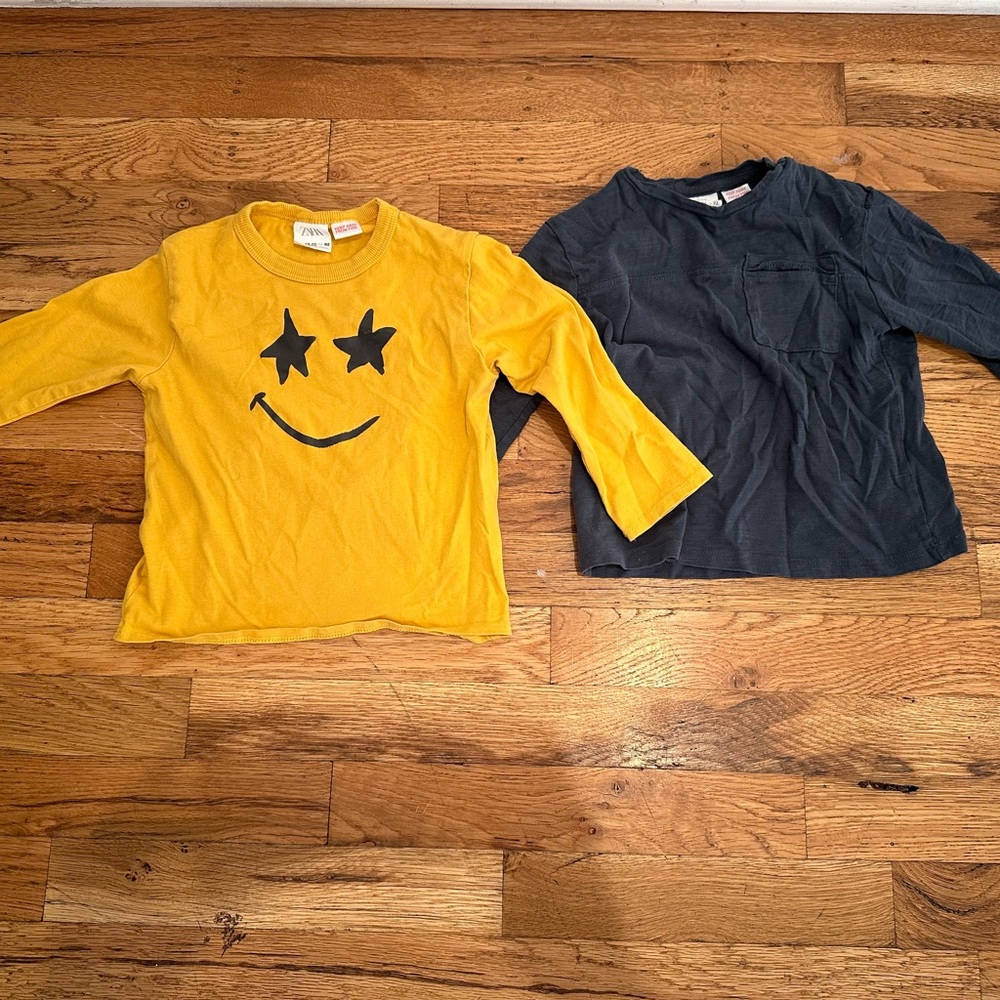 Zara Toddler Boy Long Sleeve Tees 18-24M